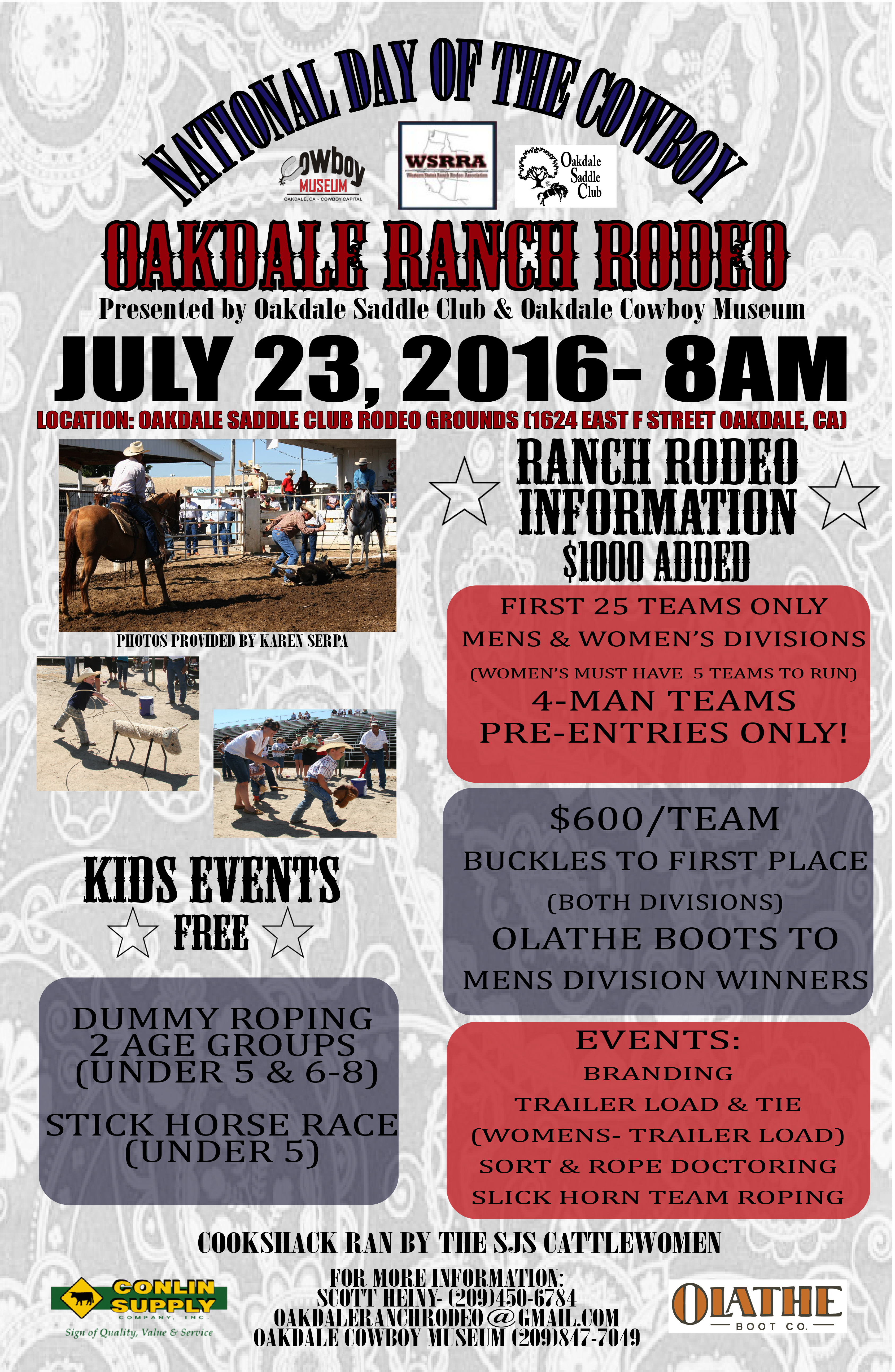 Oakdale Ranch Rodeo Poster 2016